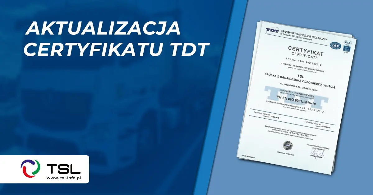 Aktualizacja Certyfikatu TDT